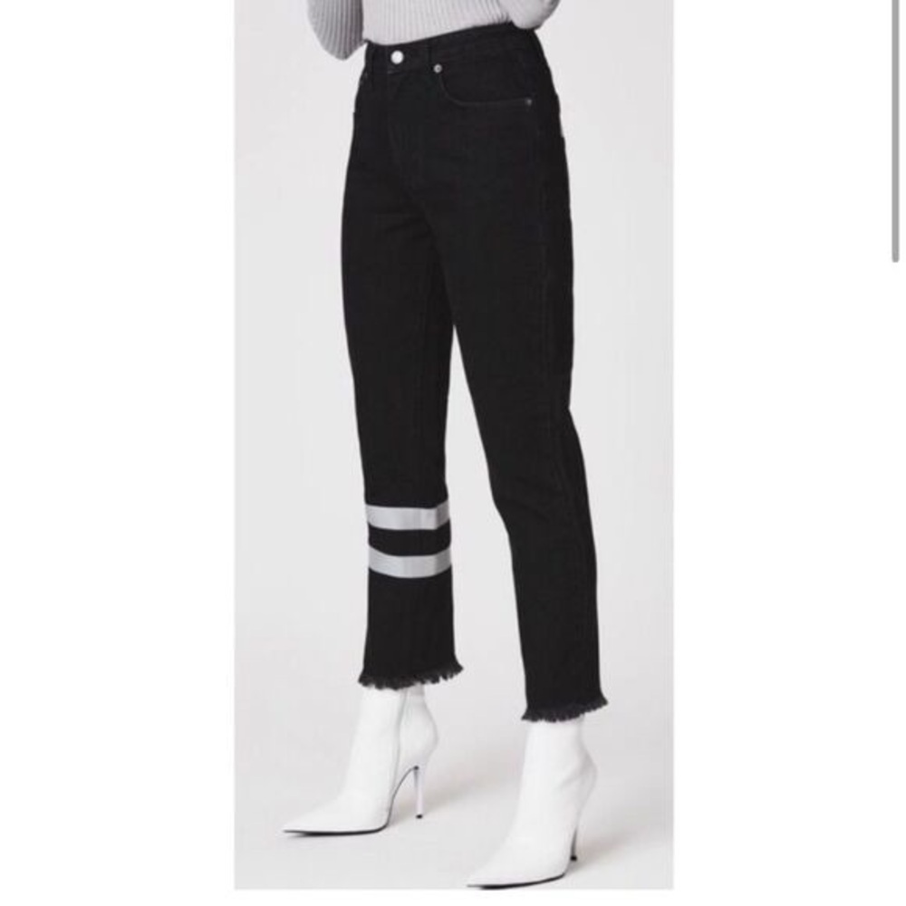 Carmar Denim black Juliet reflective stripe jeans NWT